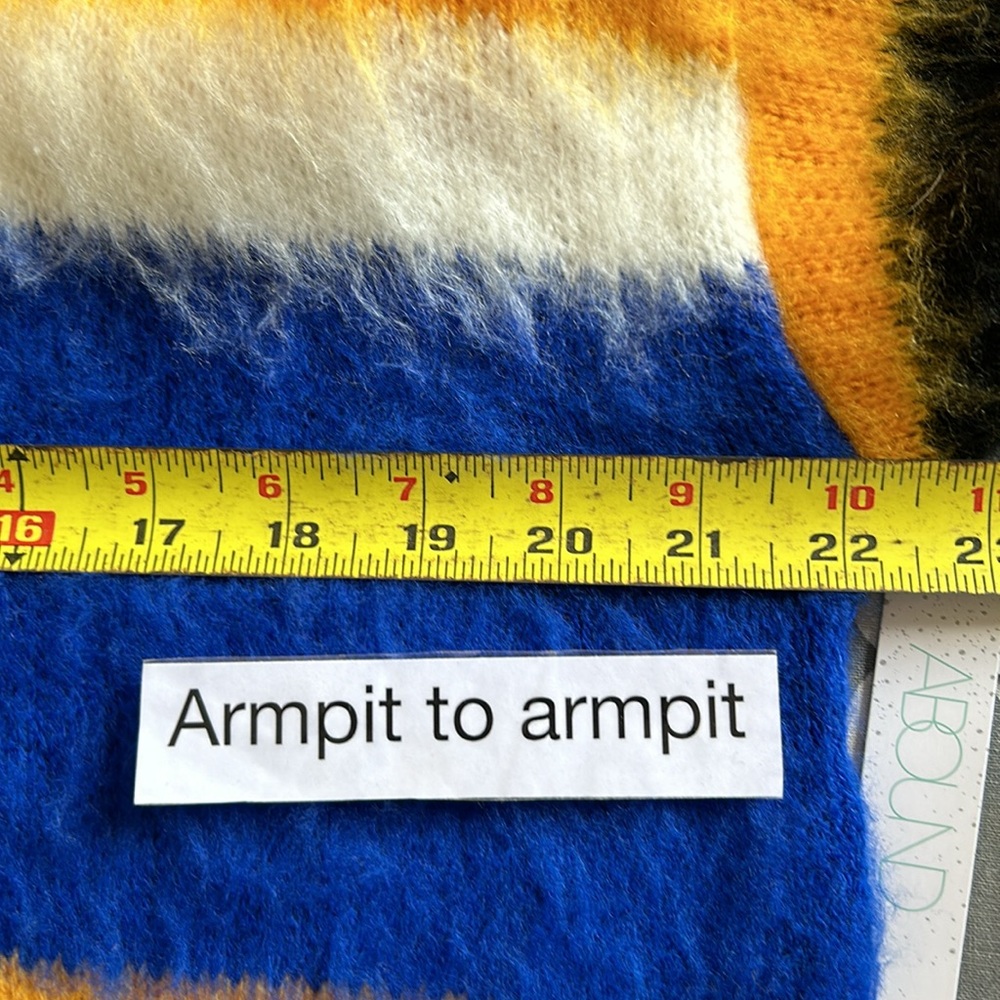 Abound NWT Colorblock Fuzzy Funnel neck Sweater szM - Picture 9 of 12